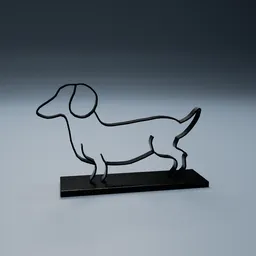 Black Dog Line Decoration