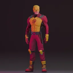 DareDevil V4- Rigged - Lowpoly