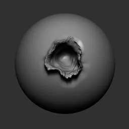 NS Metal Damage Bullet Impact Hole