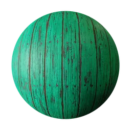 Painted wooden planks