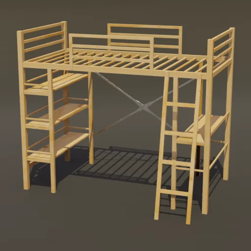 High Kids Bed with Frame