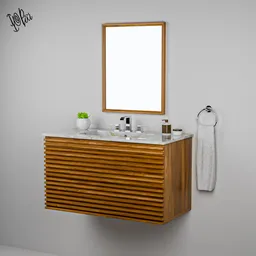 Wall-Mount Bathroom Vanity Set