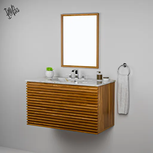 Wall-Mount Bathroom Vanity Set