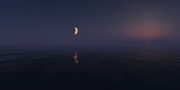 Twilight with Moon Sunset