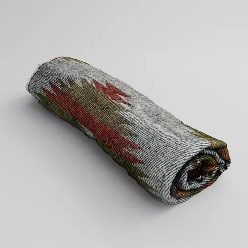 Rolled Patterned Blanket
