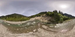 River in Nature Cloudy Day