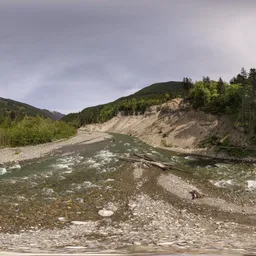 River in Nature Cloudy Day