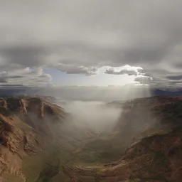 Hazy Sunrays Overcast Valley