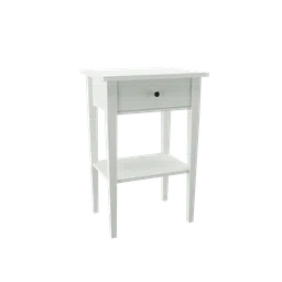 White IKEA-inspired 3D nightstand model, perfect for Blender 3D projects in hall interiors.