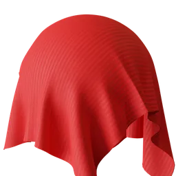 Red Ribbed Fabric