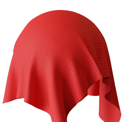Red Ribbed Fabric