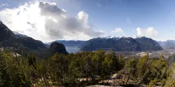 Sunny Cloudy Day Landscape