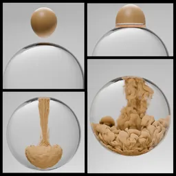 Smoke in a bubble simulation