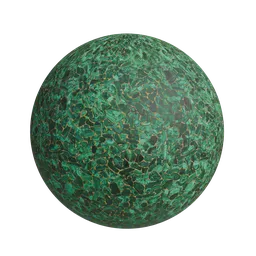Malachite slab