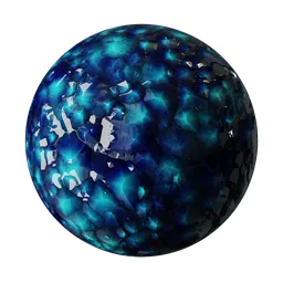 Blue Crystalline Gemstone PBR Material