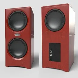 H-Fi Subwoofer Red Wood