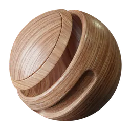 Realistic mid-tone wooden PBR texture for 3D modeling and rendering, suitable for Blender and other 3D applications.