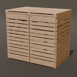Wooden Bin Cage
