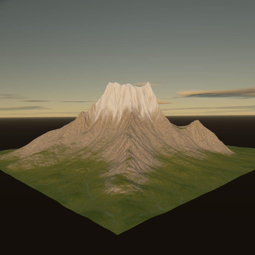 BlenderKit | Download the FREE Volcano Mountain Peak model