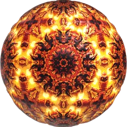 Orange Sun Ceramic Tile