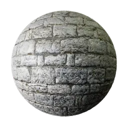 High-resolution 2K PBR texture for 3D modeling in Blender, realistic stone wall material with displacement mapping for wall and floor textures.