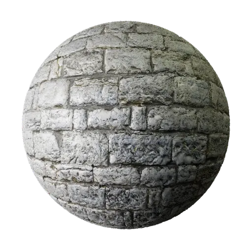 High-resolution 2K PBR texture for 3D modeling in Blender, realistic stone wall material with displacement mapping for wall and floor textures.