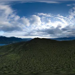 Aerial Cloudy Overcast over Mountains 17k