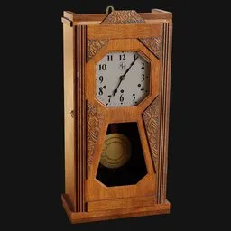 Antique 1930s Deco-Floral Wall Clock