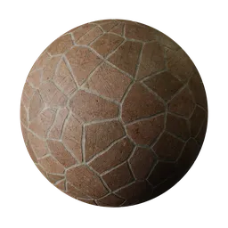 Stone brown pavement