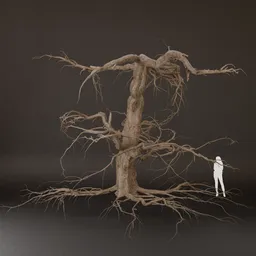 SJ-Abandoned Tree Mesh OBJ