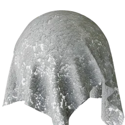 White lace with floral pattern