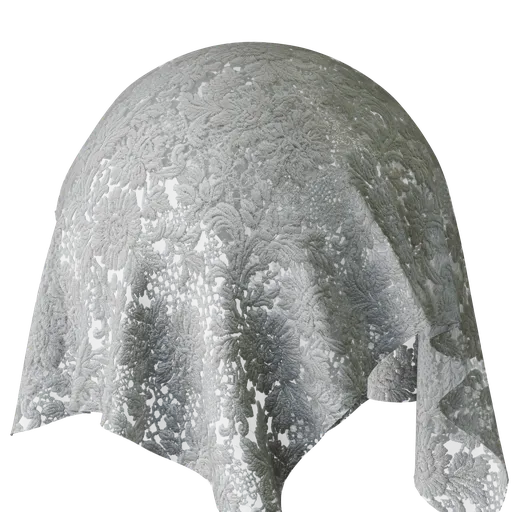White lace with floral pattern