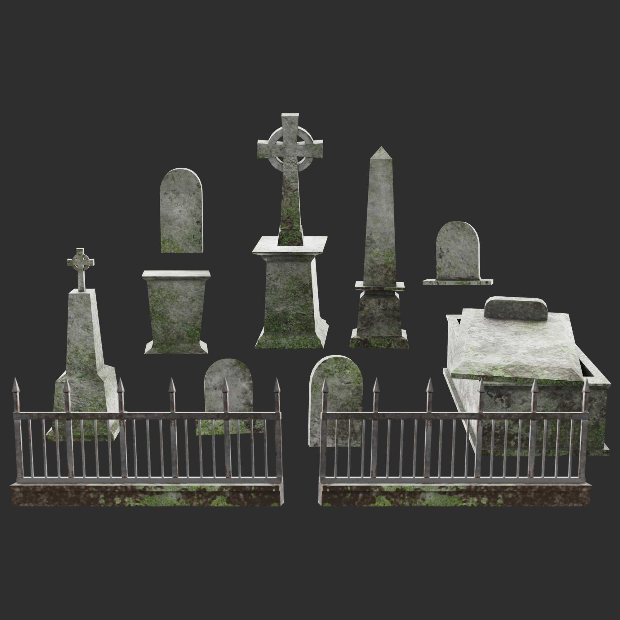 Old cemetery | Architecture models | BlenderKit