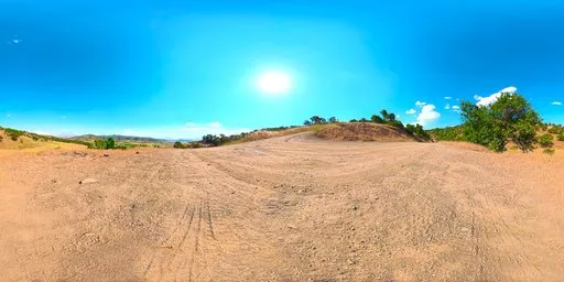 Mountain Village Valley Sunlit HDRI