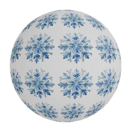 Watercolor blue snowflake wallpaper