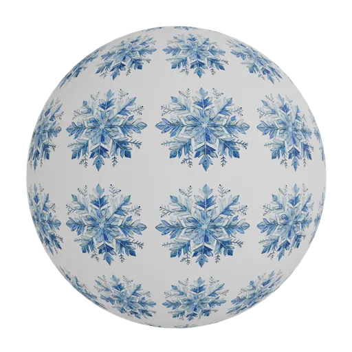 Watercolor blue snowflake wallpaper