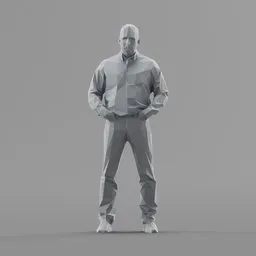 Lowpoly Male Standing