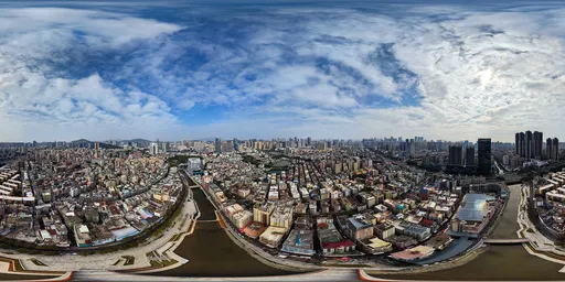 Cloudy during the day, river HDRI