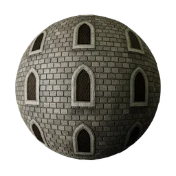 Castle wall with windoews