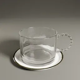 Glass and saucer