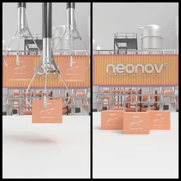 Brand name showcasing with product