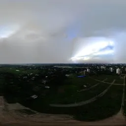 Suburban Farmland Aerial HDRI