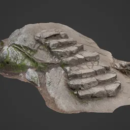 Stone Steps Hike Path Photoscan