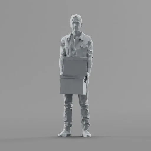 Guy holding boxes