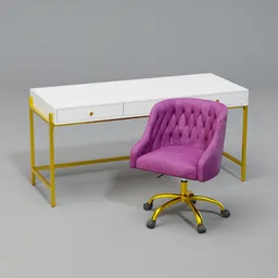 Office desk and chair