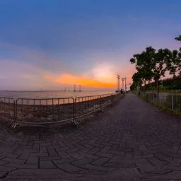 The seaside at sunset