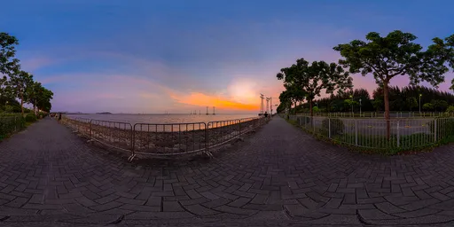 The seaside at sunset