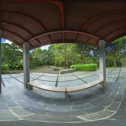 Gazebo on a cloudy day