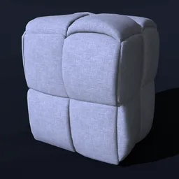 Square Weaved Pouf