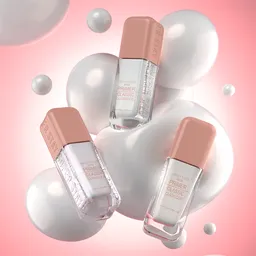 Cosmetics inflate bubble morphing mockup